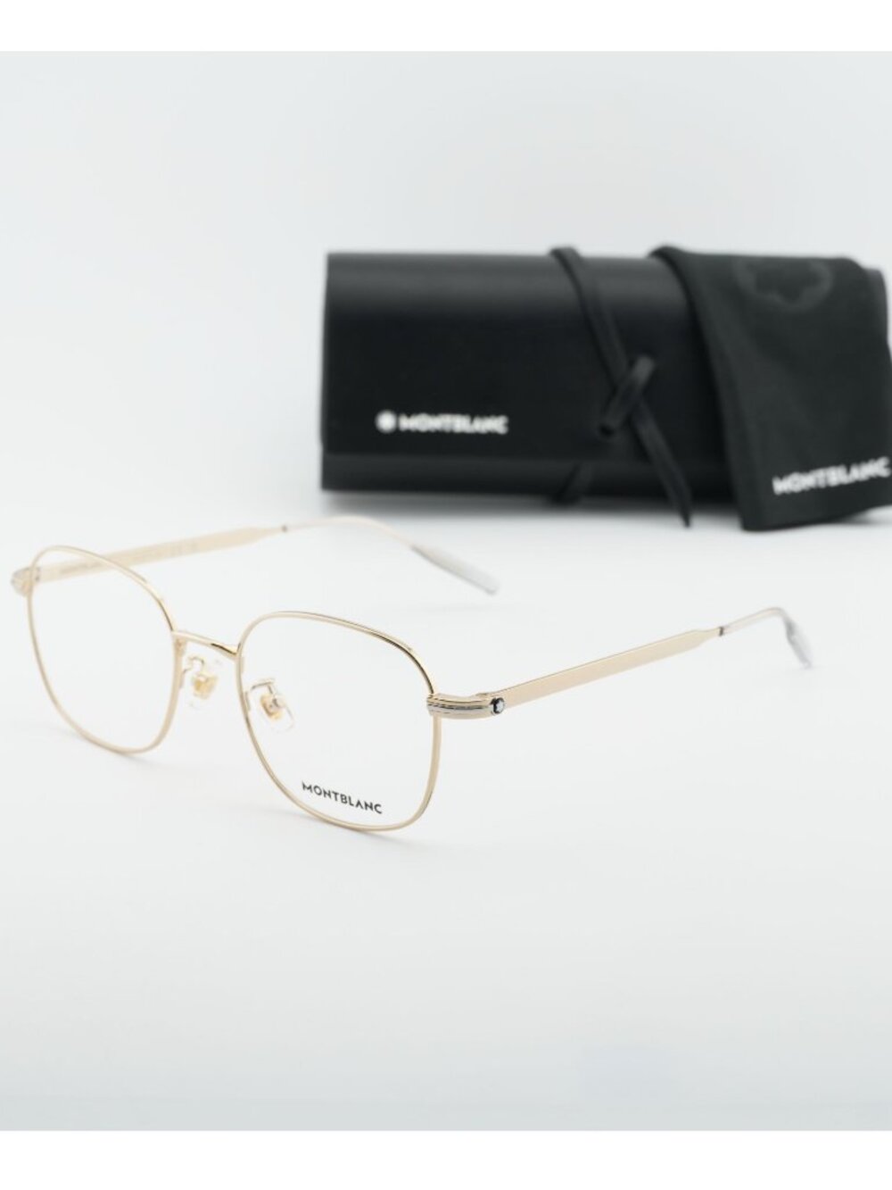 Montblanc MB0238OK 001 Square Eyeglasses 52mm – Gold